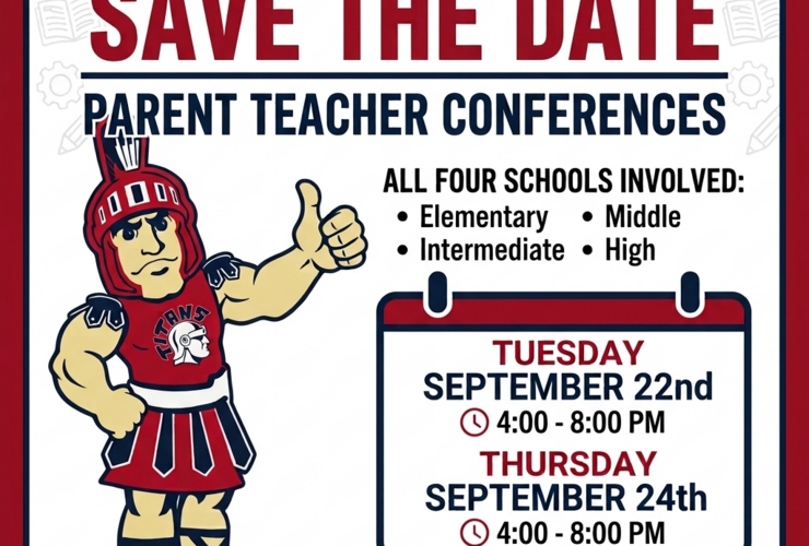 Parent Teacher Conferences Save the Date Graphic (all content in article)