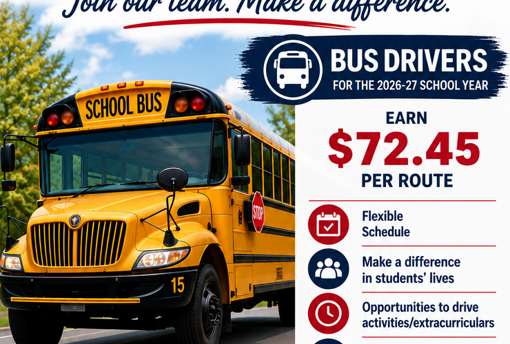 Bus driver hiring poster.