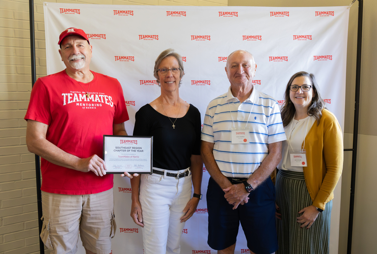 L to R  Ron Drury--mentor and board member since 2007, Charlotte Brotherson--board member since 2010, Lenny Vermaas--board member and site coordinator since 2007, Julie Schmidt--new mentor and board member.