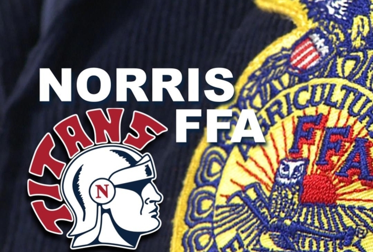 Norris FFA emblem on navy coat