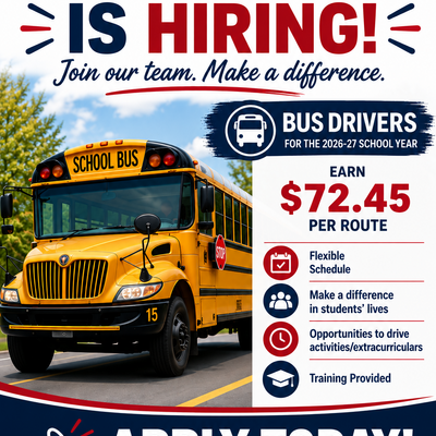 Bus driver hiring poster.