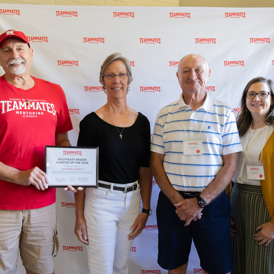L to R  Ron Drury--mentor and board member since 2007, Charlotte Brotherson--board member since 2010, Lenny Vermaas--board member and site coordinator since 2007, Julie Schmidt--new mentor and board member.