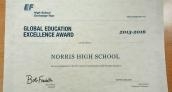 Norris Receives Global Education Excellence Award