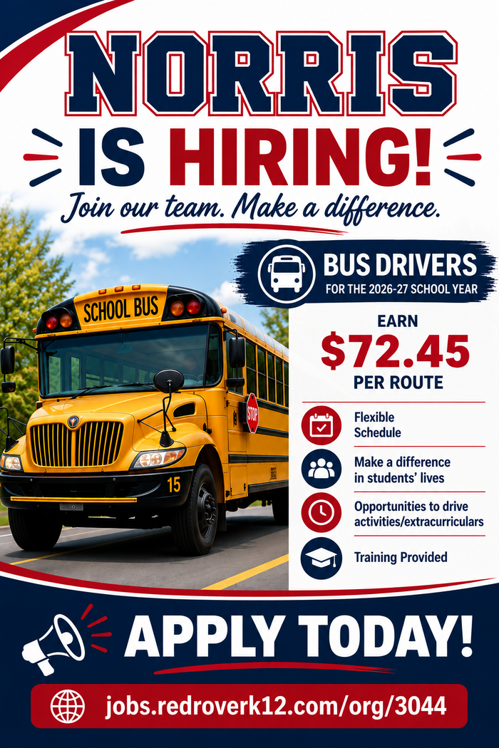 Bus driver hiring poster.