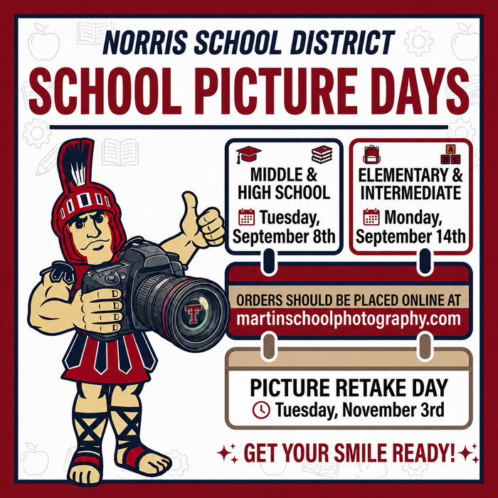 School picture announcement. All details in article text.