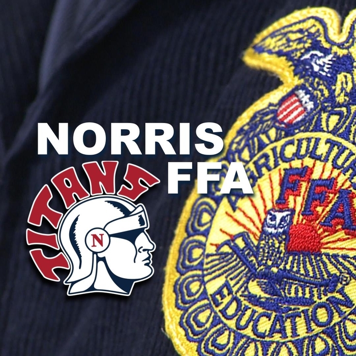 Norris FFA emblem on navy coat