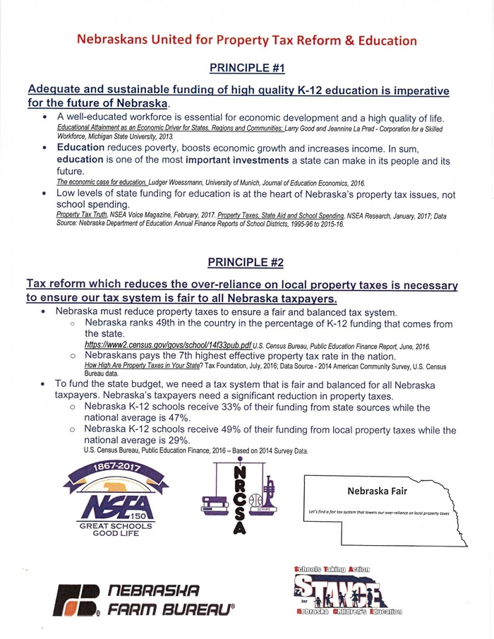 Norris District Joins Coalition For Property Tax Reform and Sustainable
